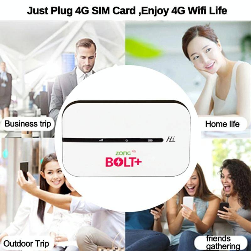 E5576S 4G LTE Router No Lock Card WiFi Support Malay MOD Mobile Router For Europe Asia Africa(White)