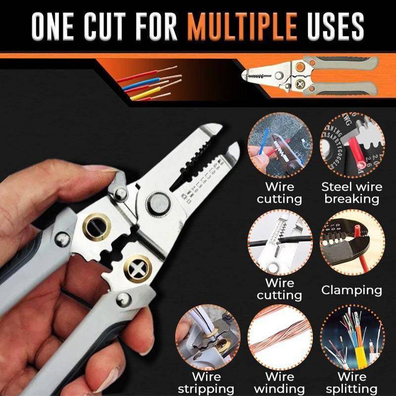 Multi-functional Wire Splitting Pliers Electrician Manual Tool (Orange)