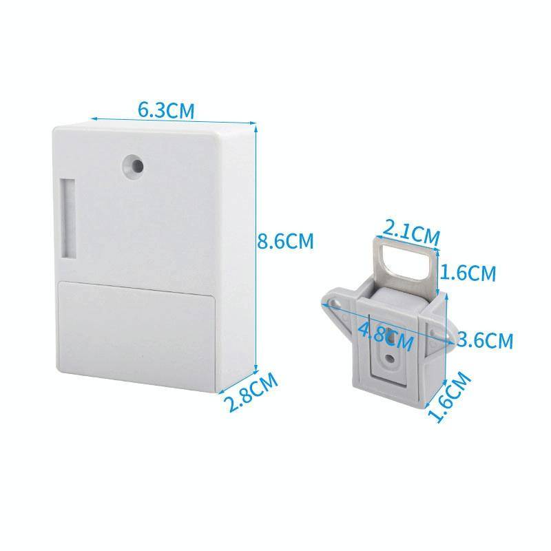 T3 ABS Magnetic Card Induction Lock Invisible Bilateral Open Cabinet Door Lock (Black)