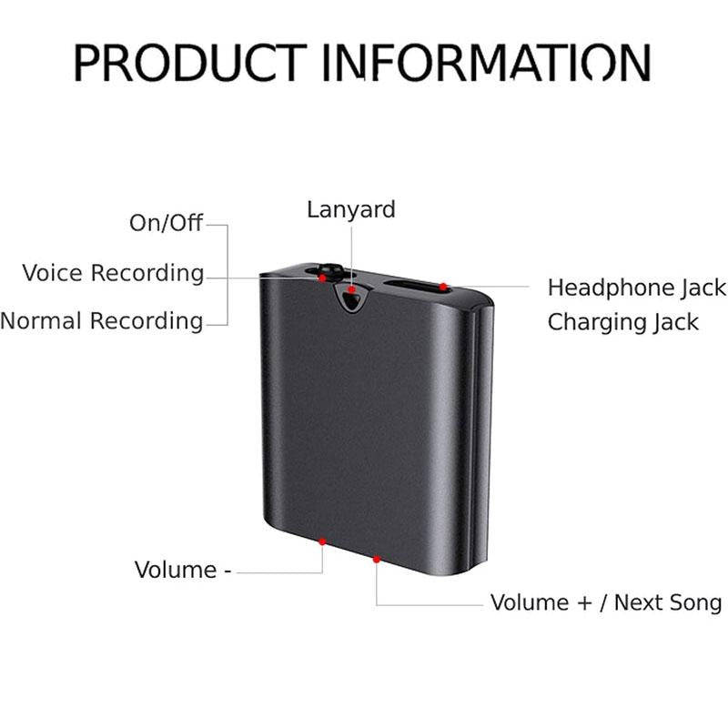 Q63 HD Noise Canceling Magnetic Voice Recorder Portable Intelligent Voice Activated Recording Pen...