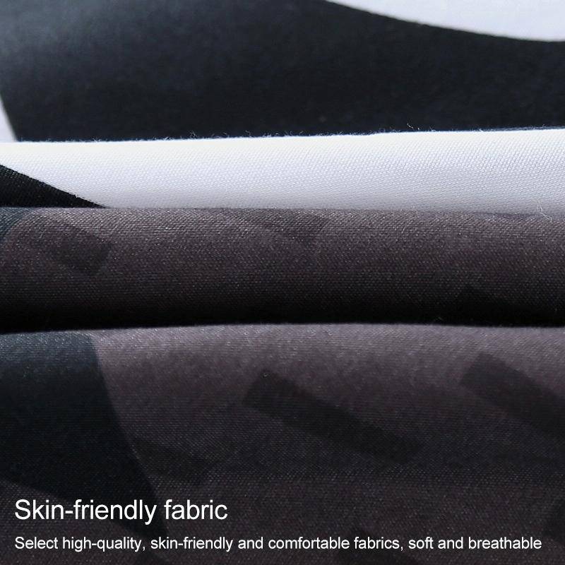 4 PCS/Set Bedding Set Happy Family Pattern Duvet Cover Flat Sheet Pillowcase Set, Size:2M(Foretime)