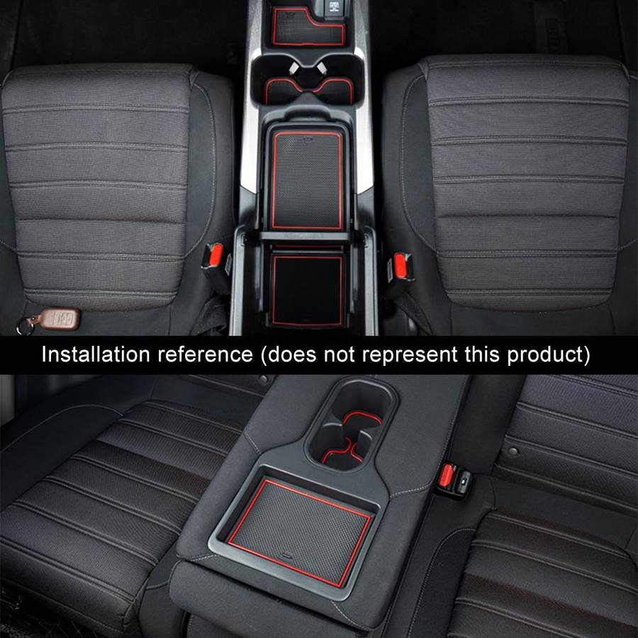 Car Water Cup Gate Slot Mats Plastic Red Anti-Slip Interior Door Pad for Mazda CX-3 2018