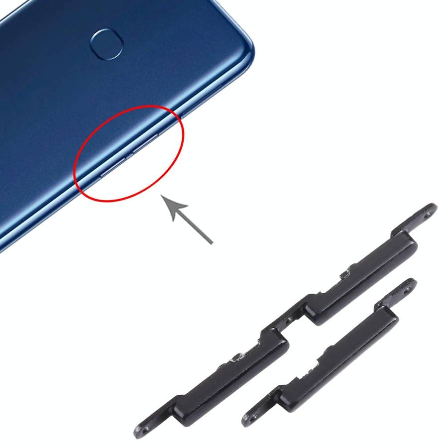 For Samsung Galaxy A10s SM-A107 10pcs Power Button + Volume Control Button(Black)