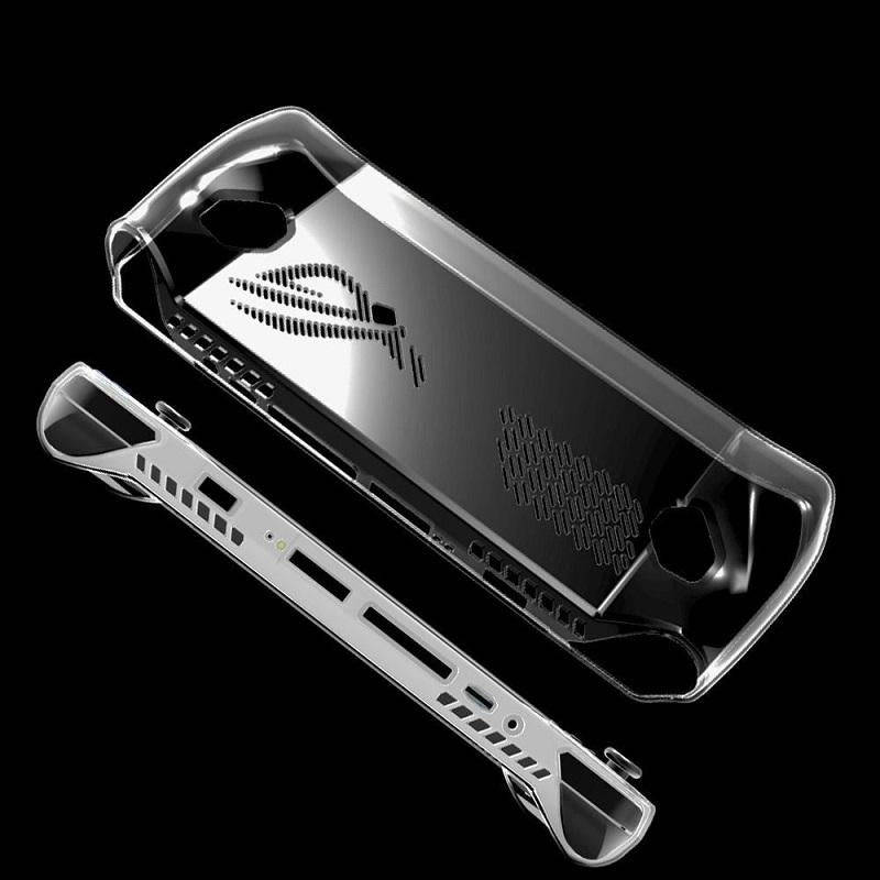 For ASUS ROG ALLY Protective Case Game Console Anti-drop Cover(Transparent White)