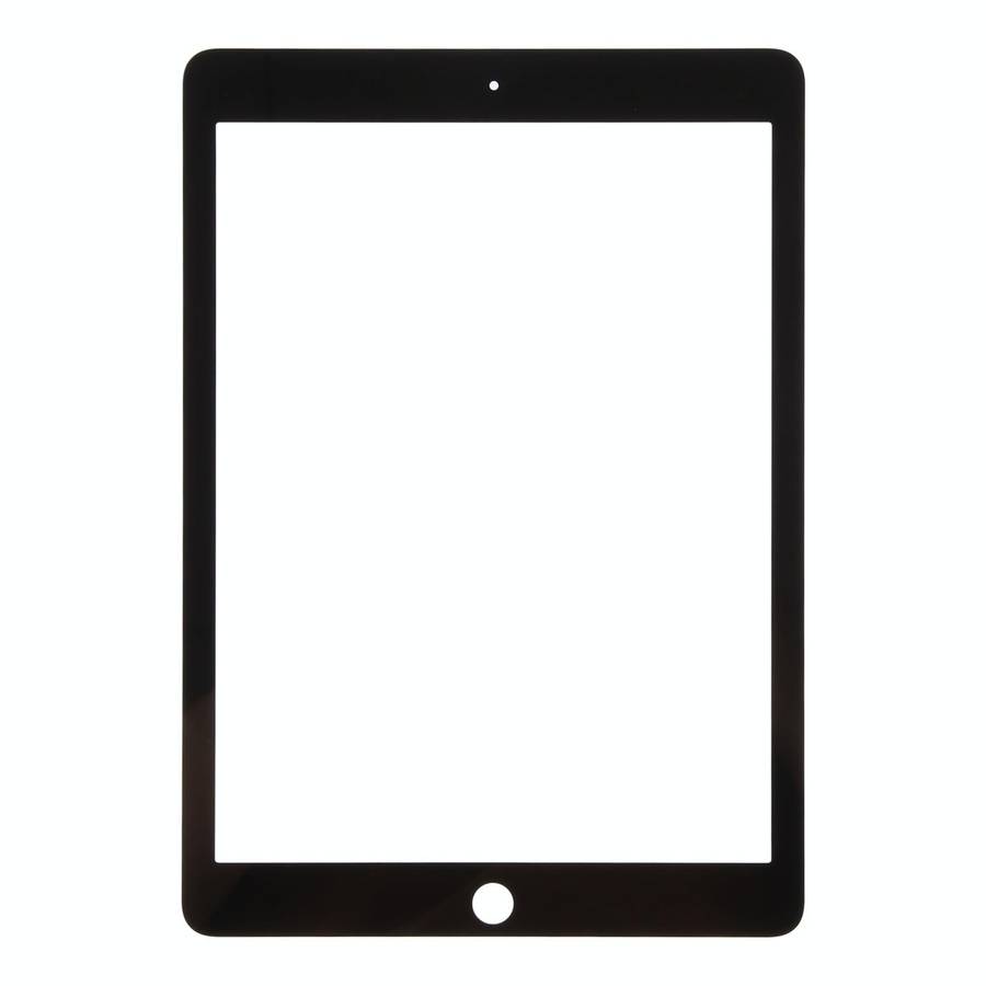 For iPad Pro 9.7 Front Screen Outer Glass Lens with OCA Optically Clear Adhesive(Black)