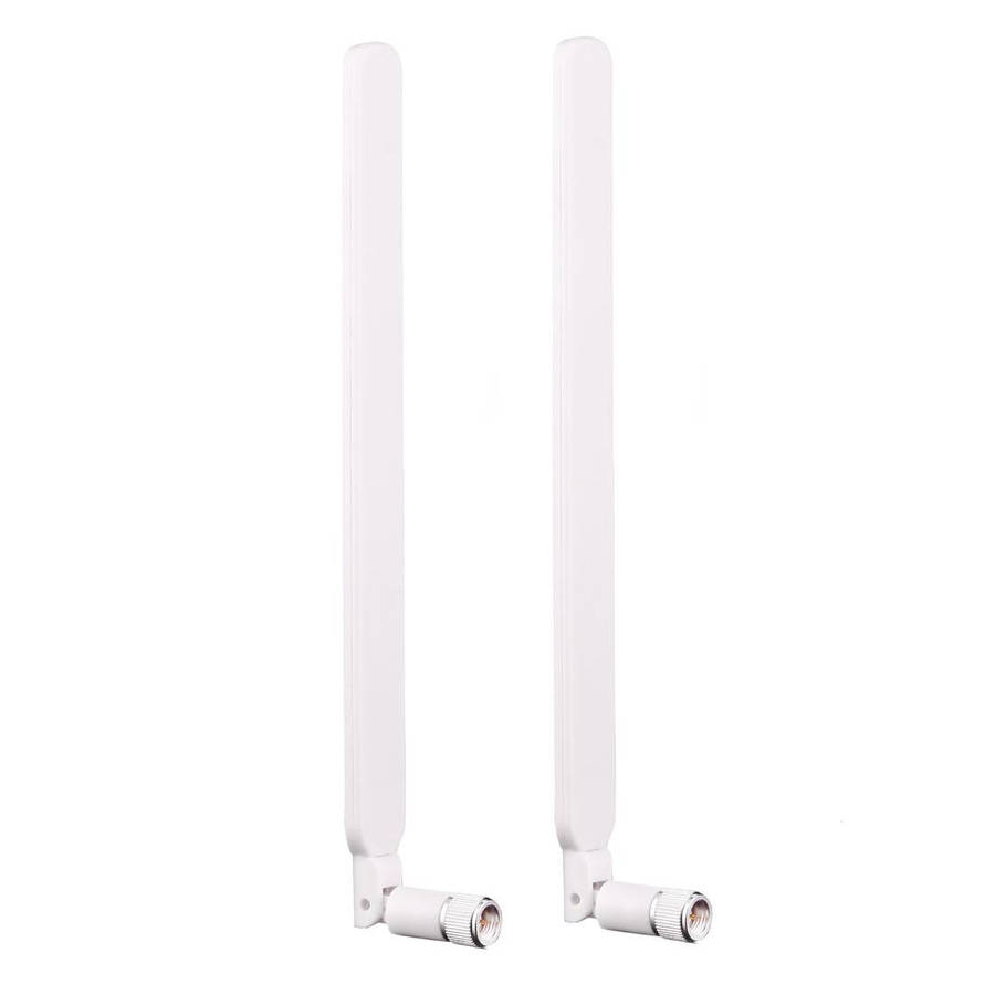 2 PCS B593 5dBi SMA Male 4G LTE Router Antenna(White)