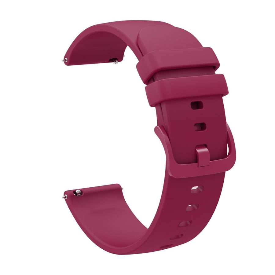 For Garmin Forerunner 55 20mm Solid Color Soft Silicone Watch Band(Burgundy)