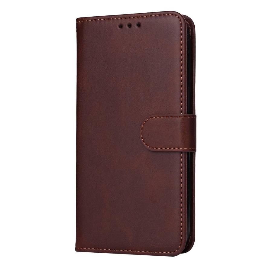 For Xiaomi Redmi 12 4G Classic Calf Texture Flip Leather Phone Case(Brown)