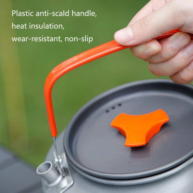 Hewolf HW-1782 Outdoor Kettle Pot Camping Tea Portable Kettle Cookware Pot, Capacity: 1.05L