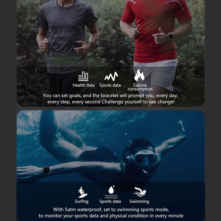 C20 1.71 inch TFT HD Screen Smart Watch, Support Heart Rate Monitoring/Blood Oxygen Monitoring(Bl...
