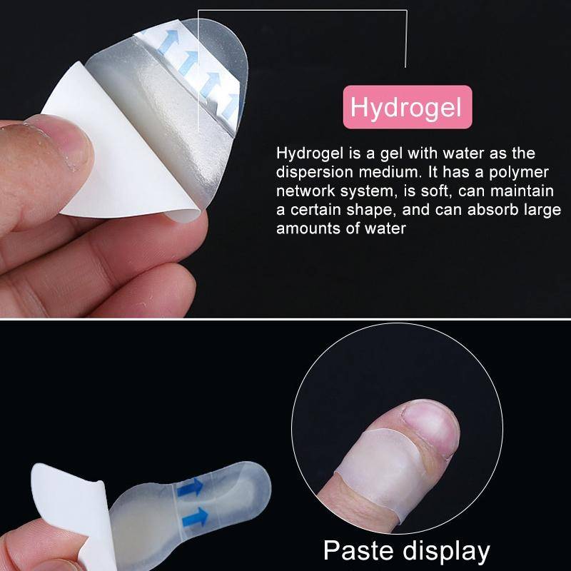 10 PCS Foot Care Skin Hydrogel Analgesic Plaster Blisters Slip Heel Protector Size: 17x60cm