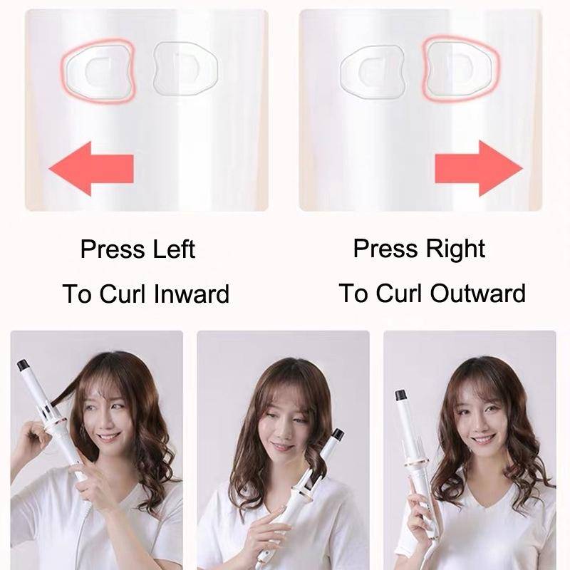 Automatic Curling Iron With Bi-Directional Rotating Ceramic Glaze Coating Hair Care, Plug: AU Plu...