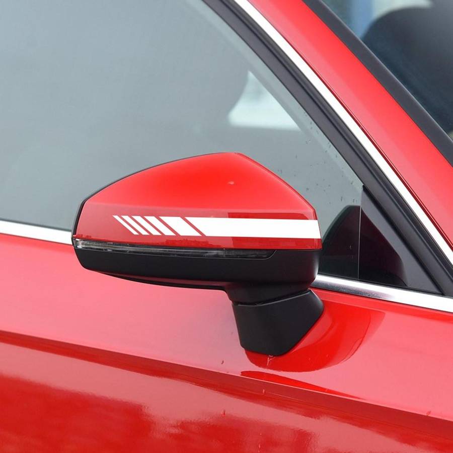 5 in 1 Car Styling Stripe Hood PVC Sticker Auto Decorative Sticker (White)