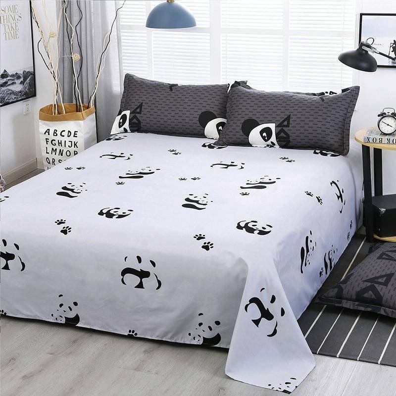 4 PCS/Set Bedding Set Happy Family Pattern Duvet Cover Flat Sheet Pillowcase Set, Size:1.8M(Maple...