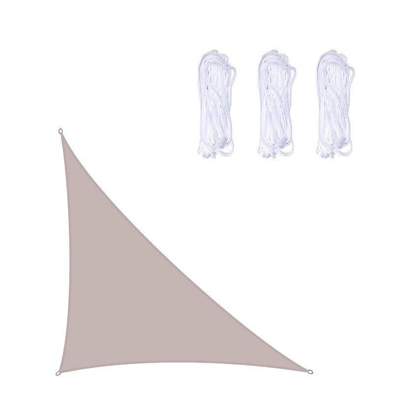 Triangle Outdoor Garden Sunshade Sail Waterproof Anti-UV Canopy, Size: 3m x 4m x 5m(Khaki)