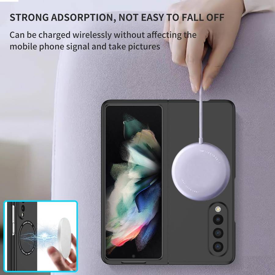 For Samsung Galaxy Z Fold3 5G Magsafe Magnetic Folding PC Phone Case(Black)