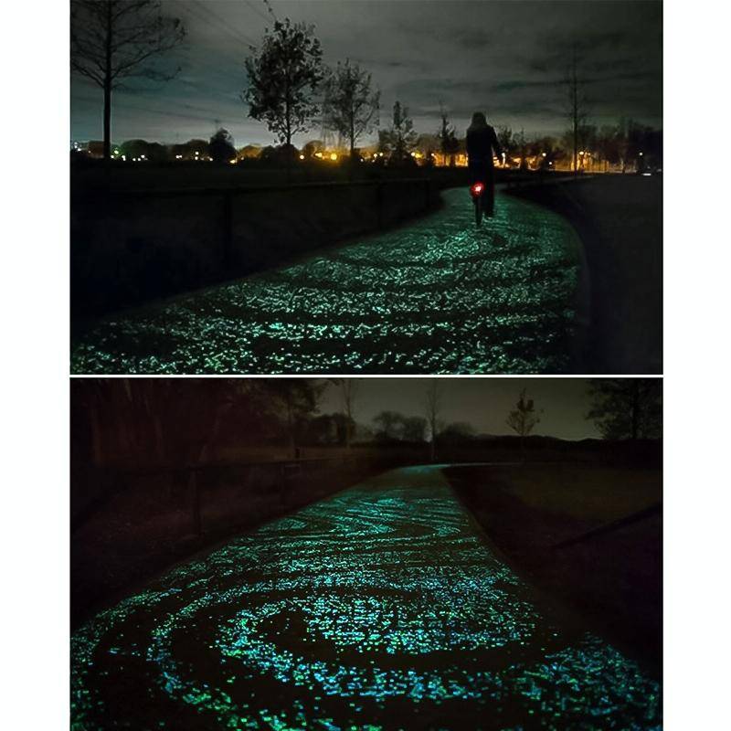 100 PCS Glow in The Dark Garden Pebbles for Walkways & Decoration and Plants Luminous Stones(Dark...