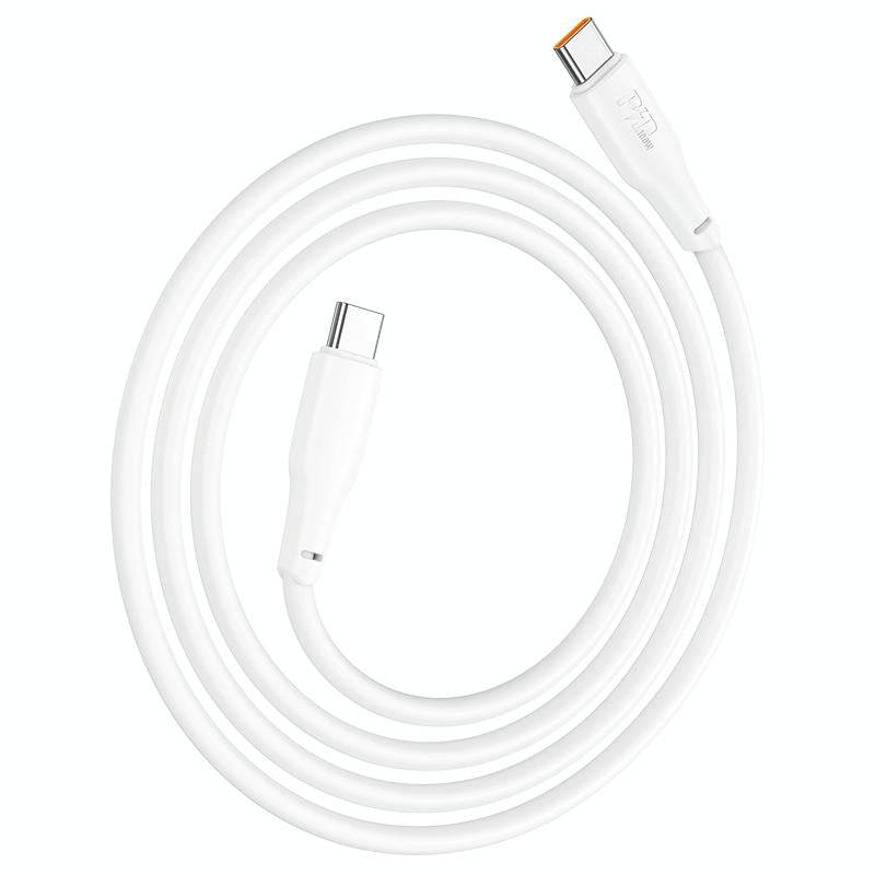 hoco X93 100W USB-C/Type-C to USB-C/Type-C Fast Charge Data Cable, Length:1m(White)