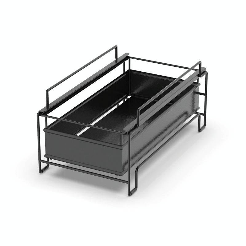 Kitchen Countertop Under Sink Spice Racks Can Be Stacked With Multi-Layer Pull-Out Storage Wrough...