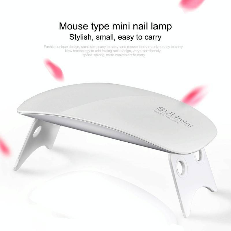 SUN mini 2 6W UV + LED USB Nail Lamp Fingernail Gel Curing Dryer(White)