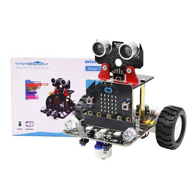 Yahboom Microbit Smart Robot Car Bitbot with IR and APP for Micro:bit V2/V1.5, without Micro:bit ...
