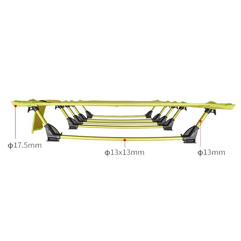 CLS Outdoor Lightweight Folding Bed Camping Simple Leisure Bed(Khaki)