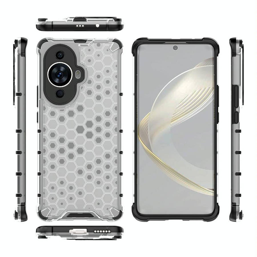 For Huawei nova 11 Pro 4G Shockproof Honeycomb Phone Case(White)