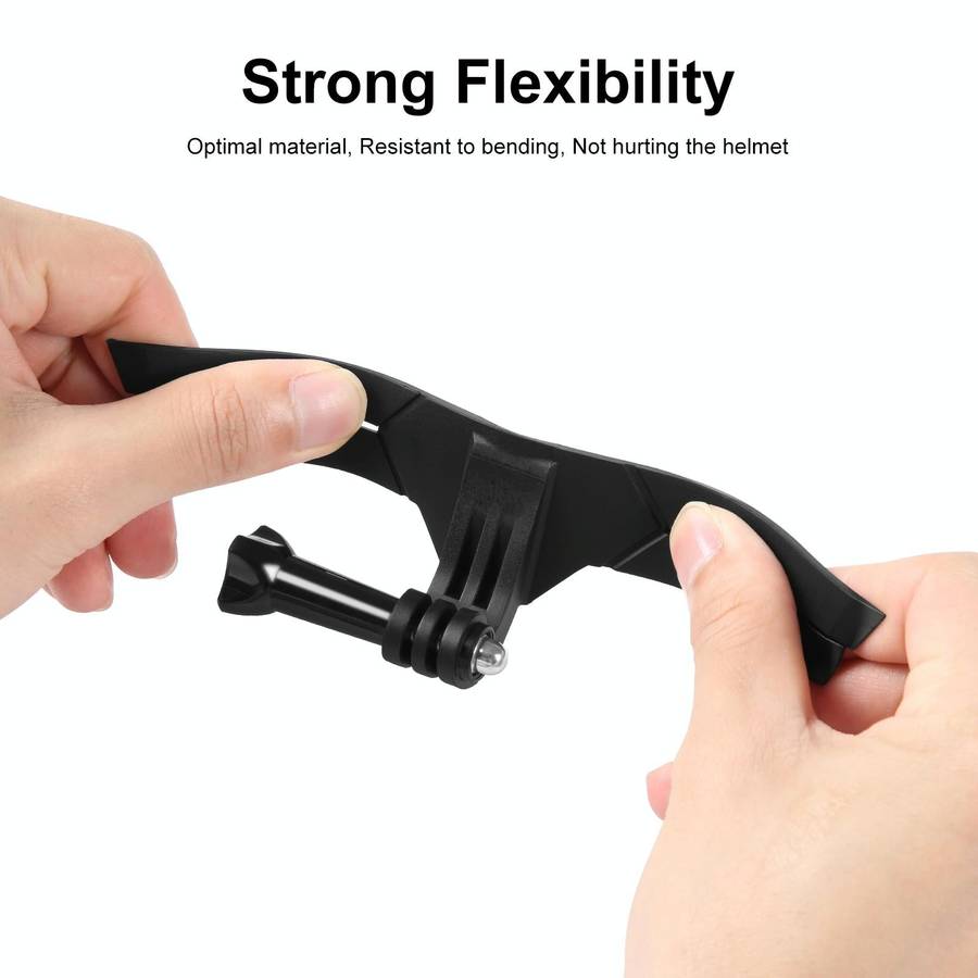 PULUZ Bending Action Camera Motorcycle Helmet Chin Mount (Black)