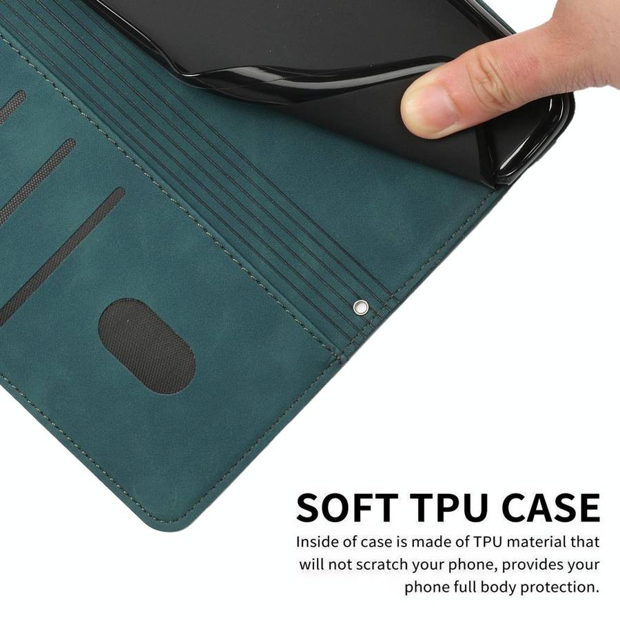 For Tecno Camon 17P/17 Pro Skin Feel Heart Pattern Leather Phone Case With Lanyard(Green)