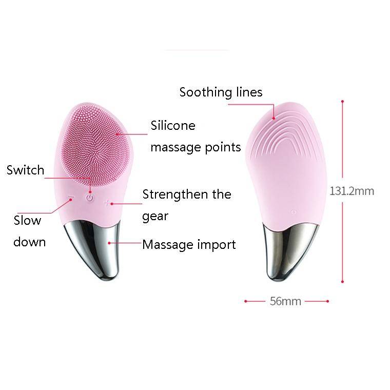 Ultrasonic Vibration Facial Cleansing Apparatus Multifunctional Electric Facial Washing Brush, Co...