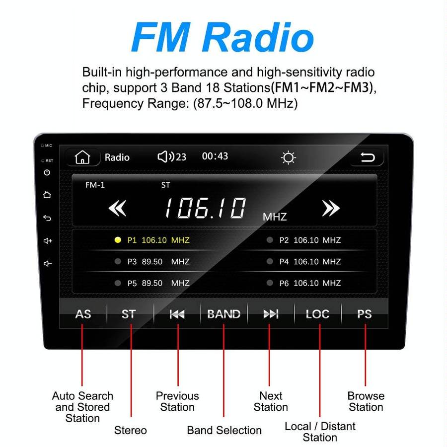 C7001 7 inch Touch Screen Built-In CarPlay Car MP5 Player, Style: Standard+4 Light Camera