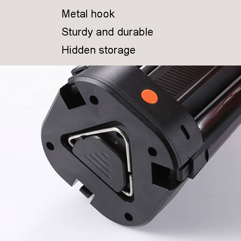 Outdoor Camping USB Charging Fan Tent Swing Head Fan With Tripod LED Light(Black)