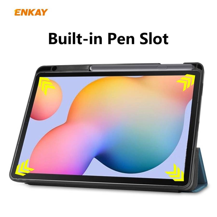 For Samsung Galaxy Tab S6 Lite P610 / P615 / Tab S6 Lite 2022 / P613 / P619 ENKAY Leather Smart T...