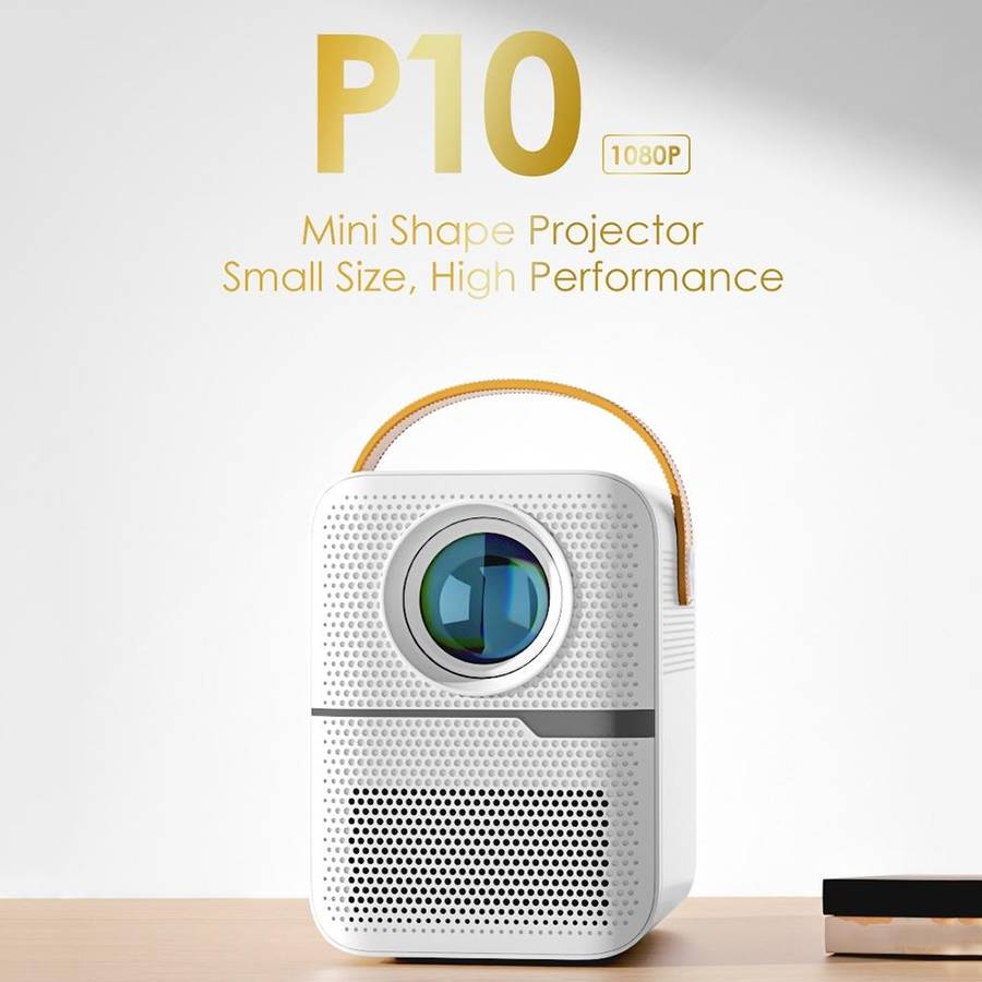P10 1080P Android 10.0 Smart Portable LCD Mini Projector, Plug Type:UK Plug