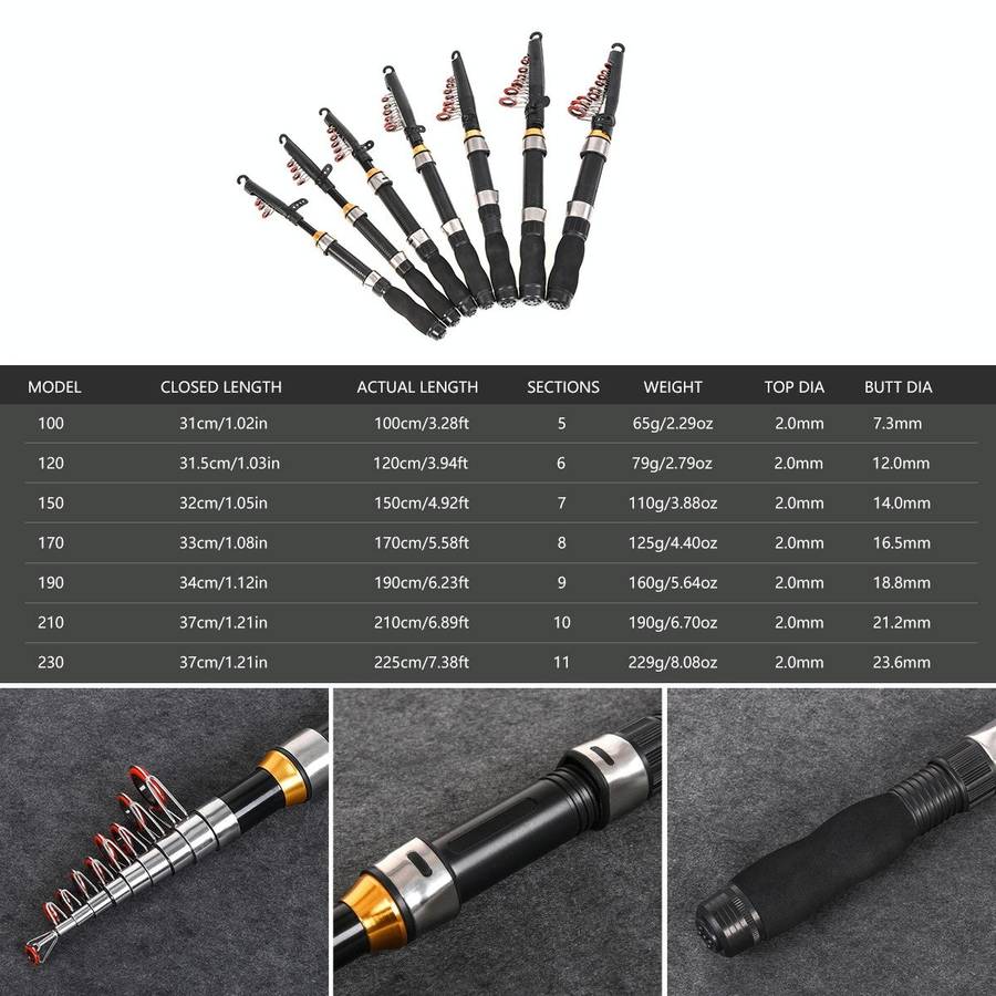 LEO 28049 Mini Sea Fishing Rod Luya Ice Fishing Rod, Length: 1.0m