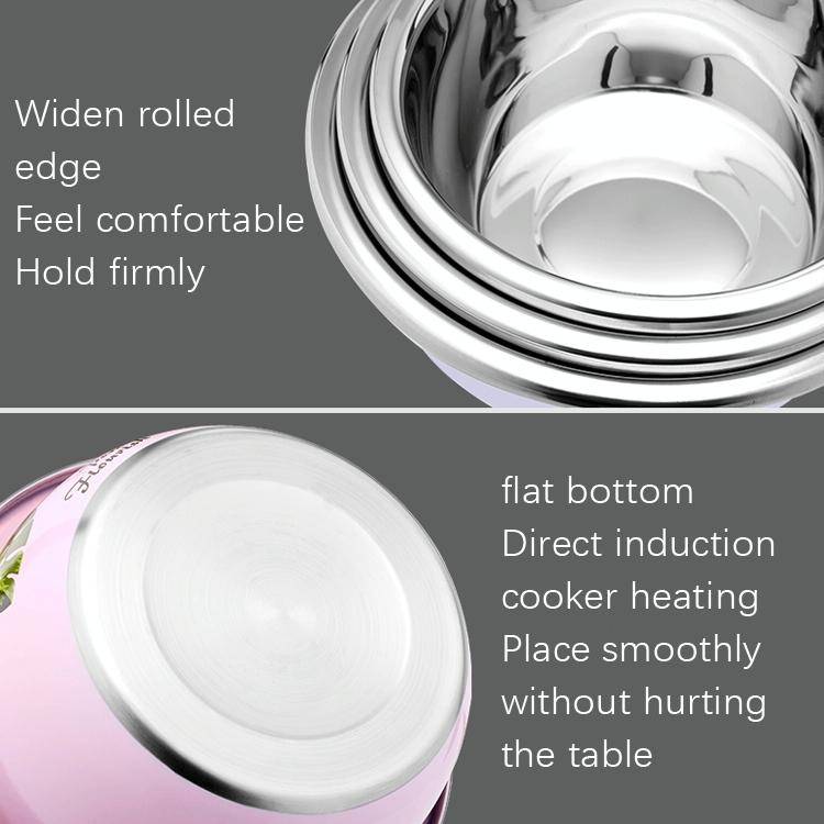 3 PCS / Set SiGang Stainless Steel Cartoon Thickened Seasoning Tank Cooking Wash Basin(22cm+24cm+...