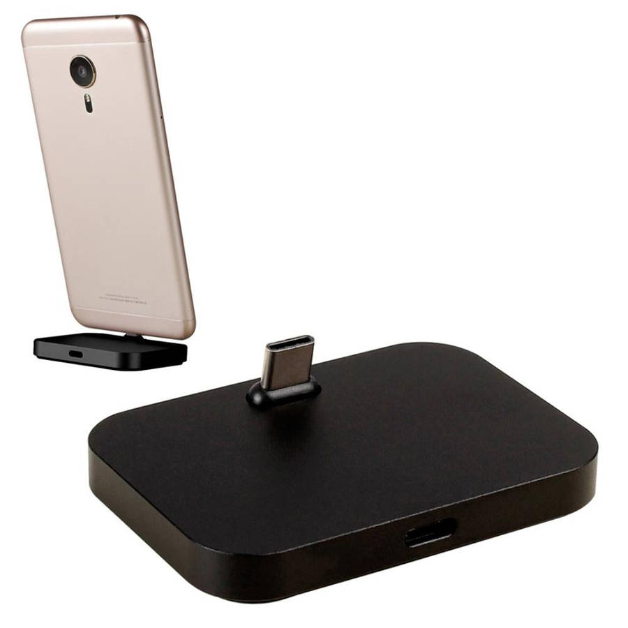 USB-C / Type-C Aluminum Alloy Desktop Station Dock Charger(Black)