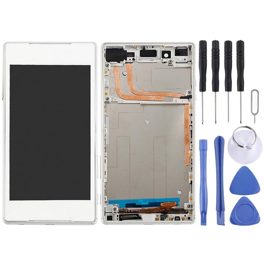 OEM LCD Screen for Sony Xperia Z5 Digitizer Full Assembly with Frame(White)