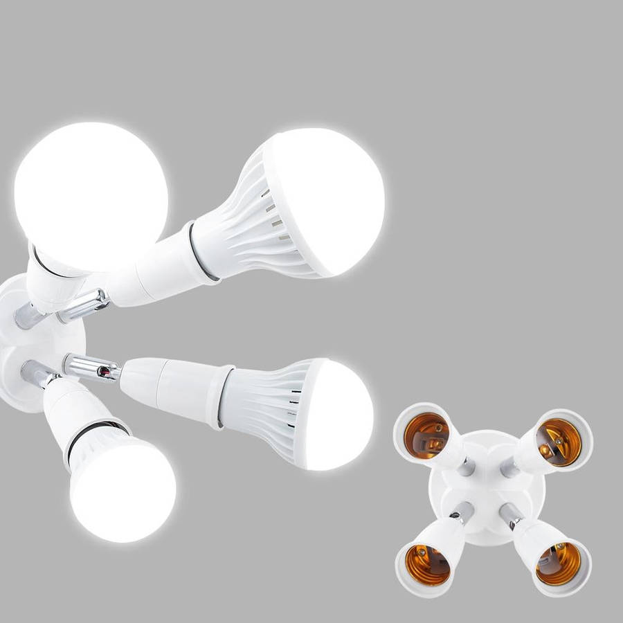 E27 to E27 Splitter Adjustable LED Light Bulb Holder Adapter Converter Socket Light Bulb Holder, ...