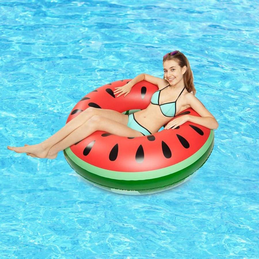 Inflatable Watermelon Shaped Swimming Ring, Inflated Size: 114 x 114cm