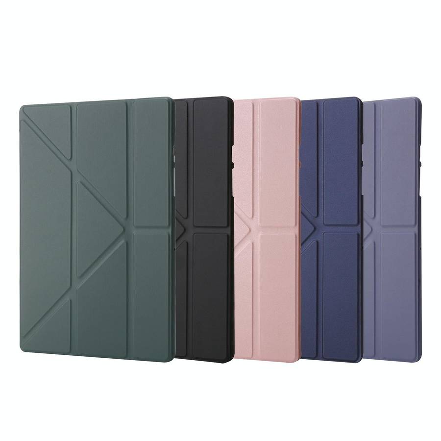For Samsung Galaxy Tab A8 10.5 2021 Deformation Transparent Acrylic Horizontal Flip PU Leather Ta...