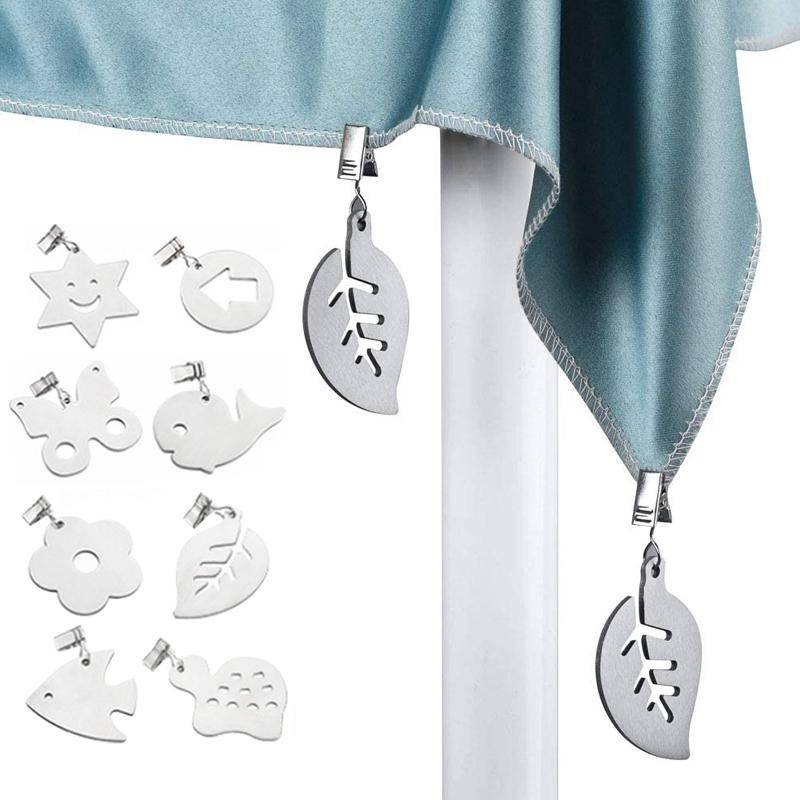 5pcs Stainless Steel Tablecloth Clip Windproof Tablecloth Weights Hanger(Butterfly TCC0010H)