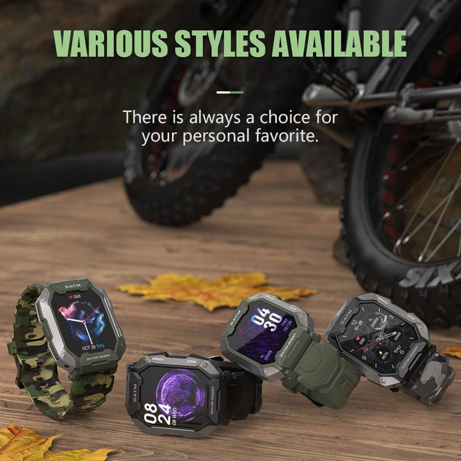C20 1.71 inch TFT HD Screen Smart Watch, Support Heart Rate Monitoring/Blood Oxygen Monitoring(Bl...