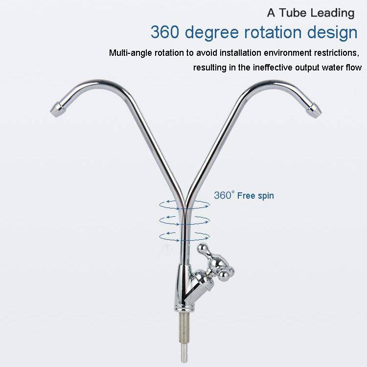 1/4 Quick Connect Faucet Small Three Prong Quick Connect Kitchen Water Purifier Faucet(2 Point Qu...