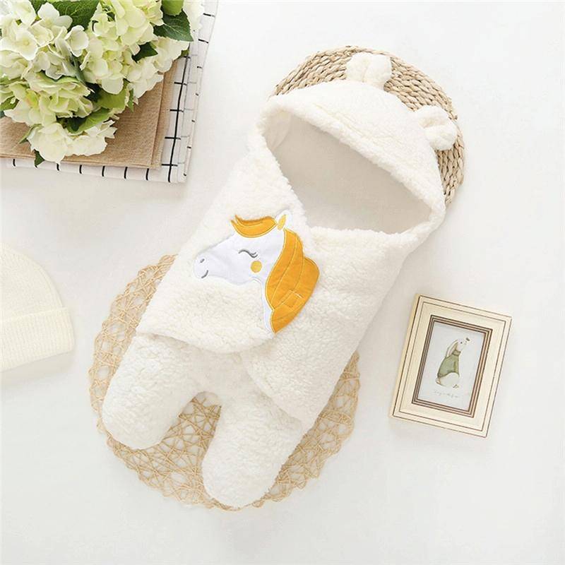 Cute Cartoon Bear Ear Cotton Baby Sleeping Blanket(Pink)