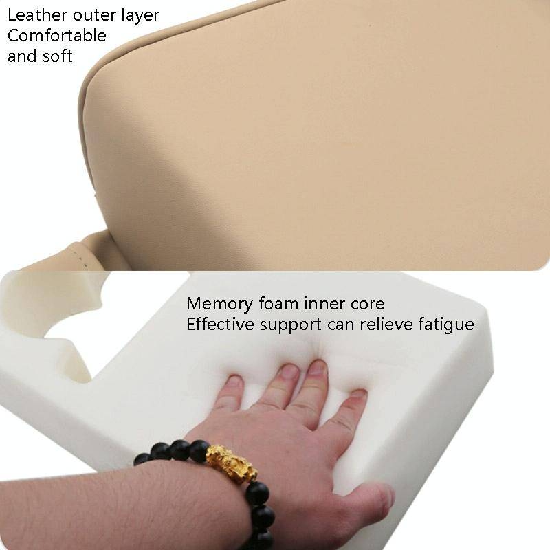Car Armrest Box Increased Support With Rear Seat Water Cup Holder(Beige)