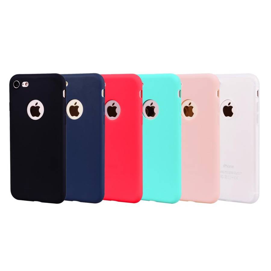 For iPhone SE 2022 / SE 2020 / 8 / 7 Candy Color TPU Case(Pink)