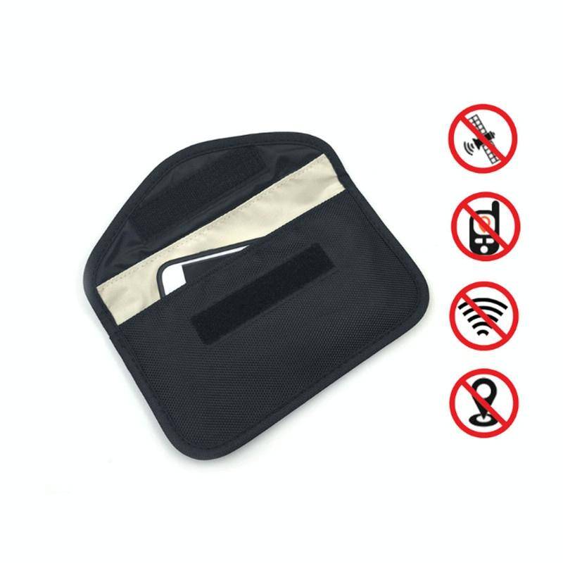 Cell Phone Radiation Protection Cell Phone Signal Shielding Anti-Positioning Cell Phone Bag(Black)