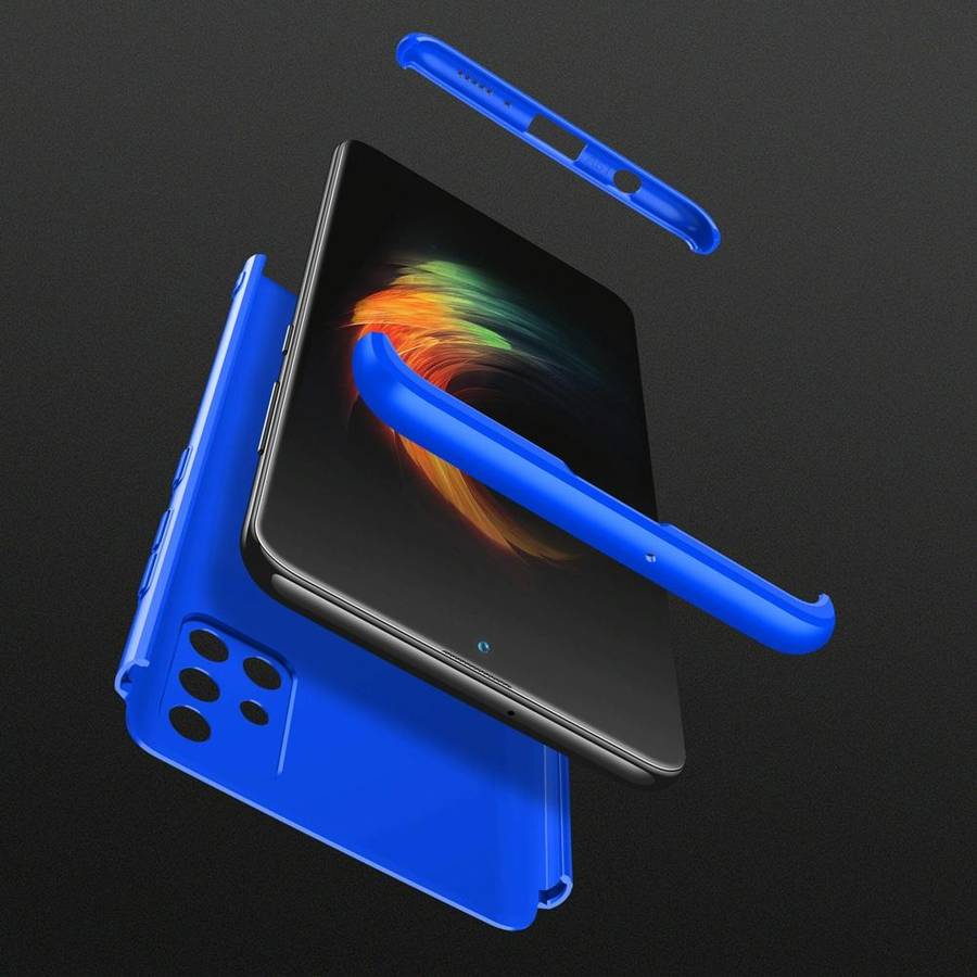 For Samsung Galaxy A51 GKK Three Stage Splicing Full Coverage PC Protective Case(Blue)