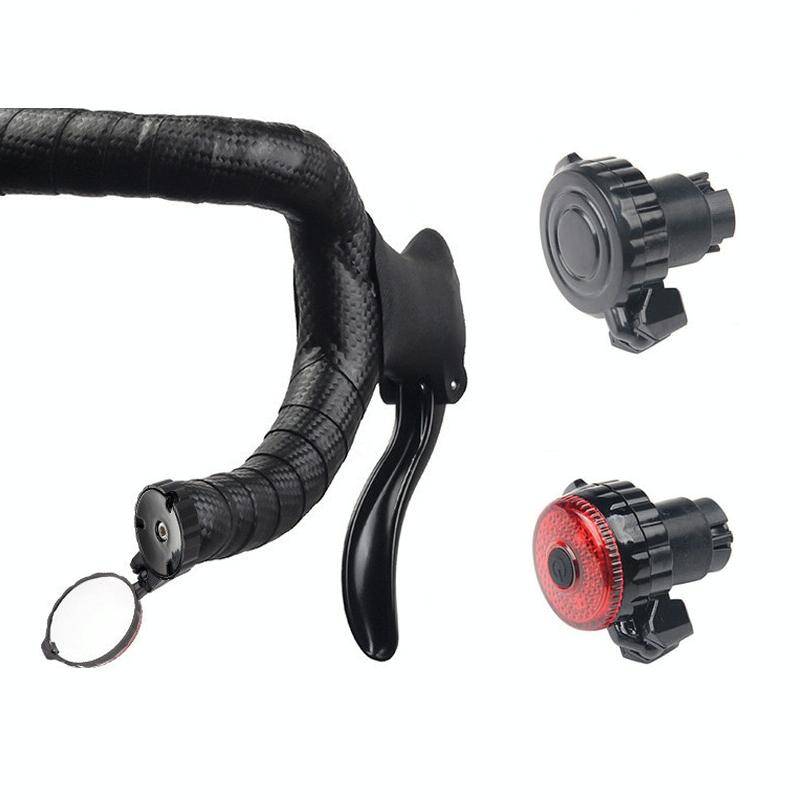 Bicycle Handlebar Folding Rearview Mirror, Color: With Light